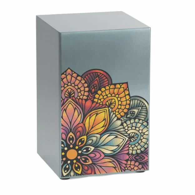 Life Canvas Mandala Pewter, Companion Urn Right Side