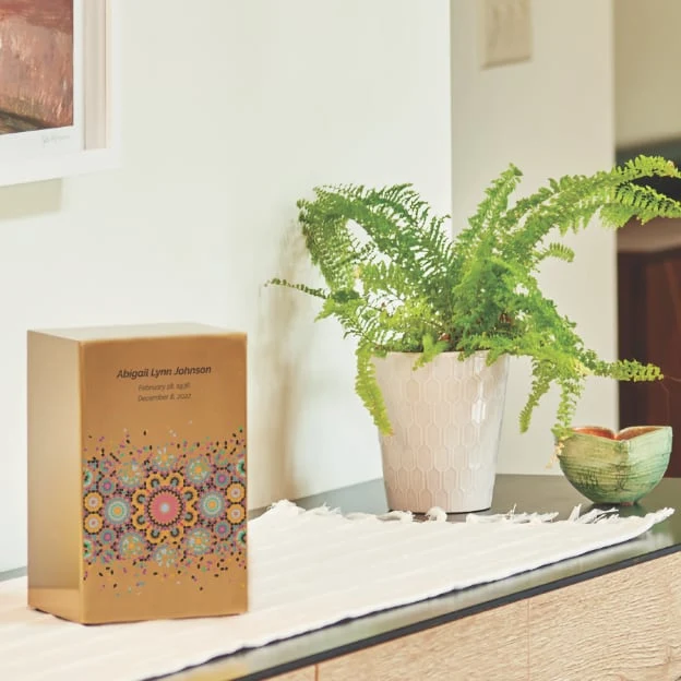 Life Canvas Mosaic Bronze, Full Size Urn 4