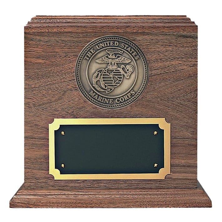 Military Wood Urn in Walnut 6