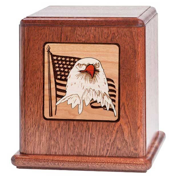 Mosaic Adult Wood Urn 13