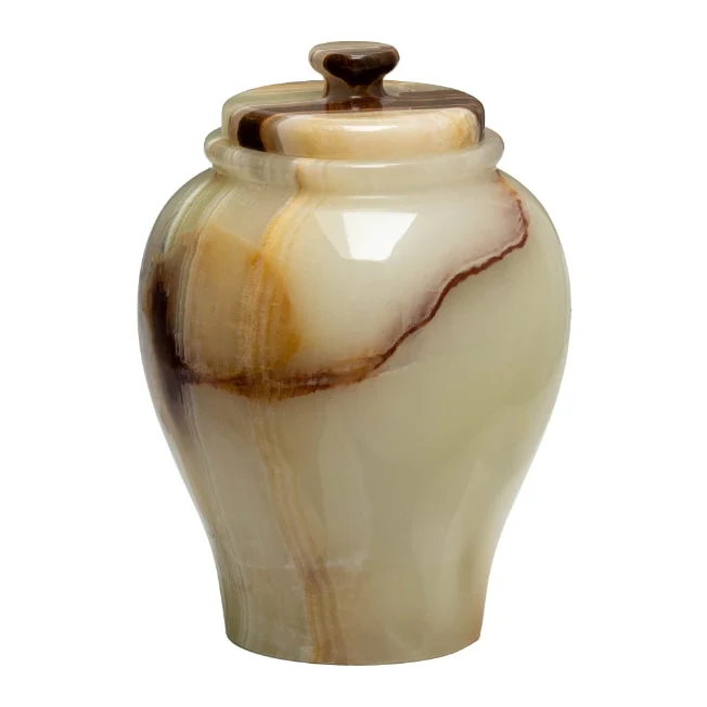 Natural Onyx Marble Vase Adult Urn