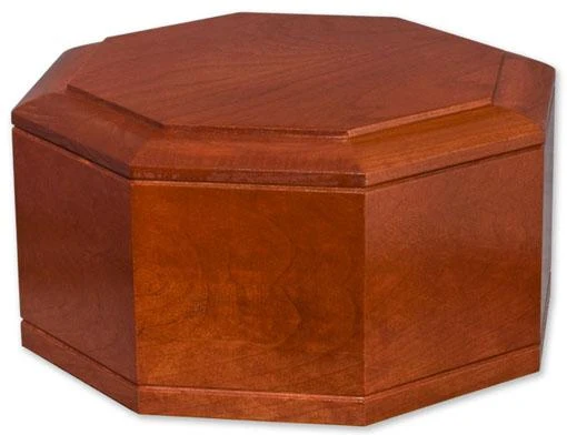 Octagon Wood Adult Urn 2