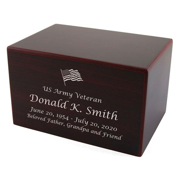 Patriotic Box Urn in Cherry 2