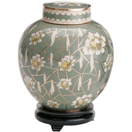 Pear Blossom Cloisonne Urn