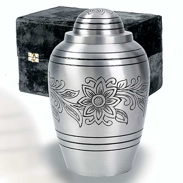 Pewter Bouquet Solid Brass Cremation Urn
