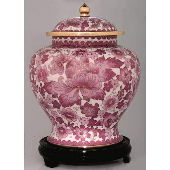 Pink Cloisonne Urn