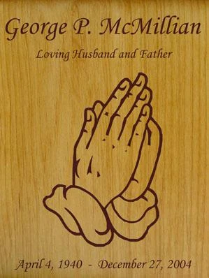 Praying Hands Wood Urn - Red Alder and Red Oak 2