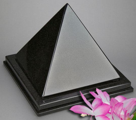Pyramid Black Granite Urn