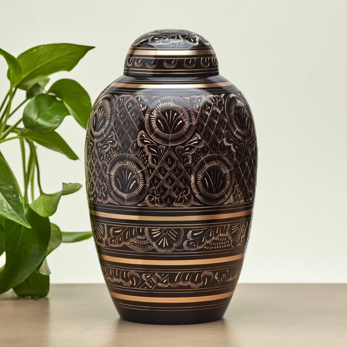 Radiance Solid Brass Urn 2