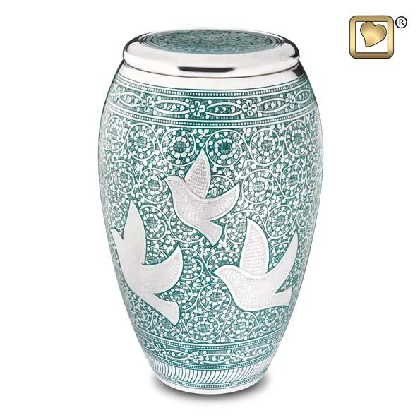 Returning Home Solid Brass Urn