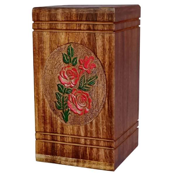 Rose Urn in Wood 2