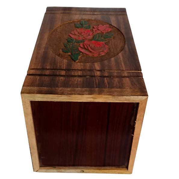 Rose Urn in Wood 4