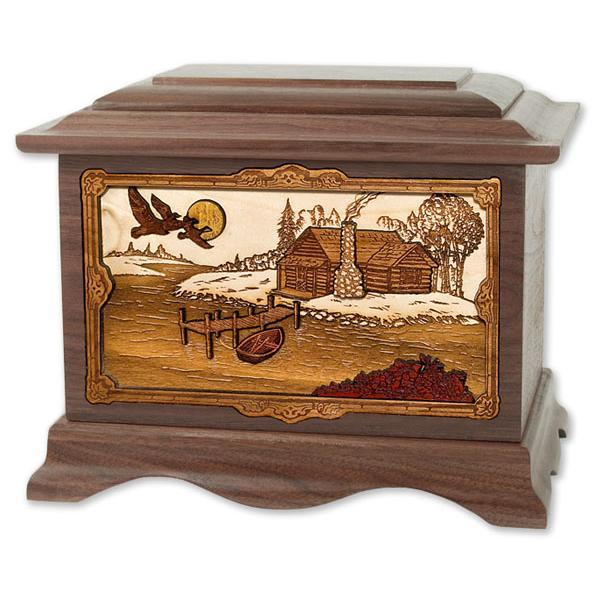 Rustic Paradise Wood Urn 2