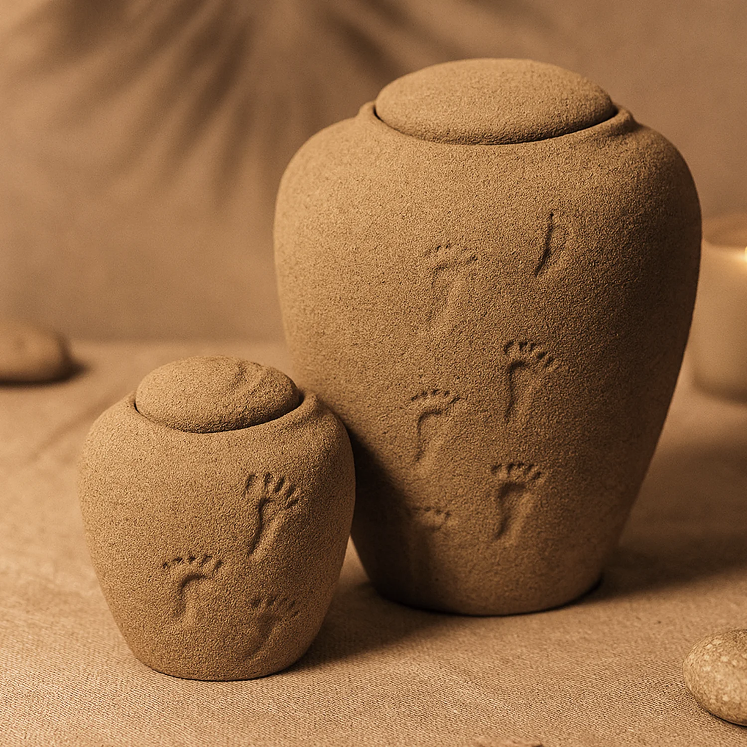 Sand and Gelatin Urn Oceane