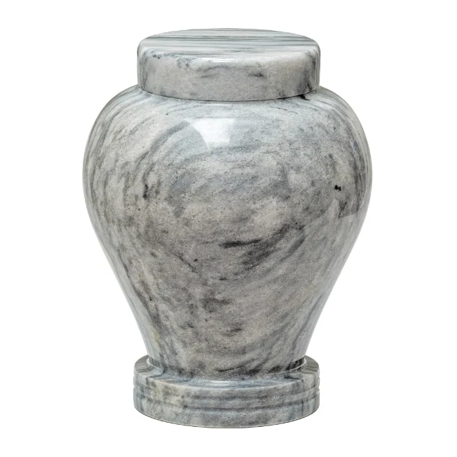 Silver Cloud Marble Vase Adult Urn