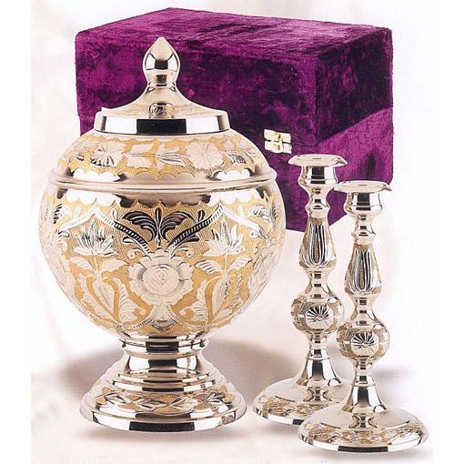 SilverGold Urn Cremation Set