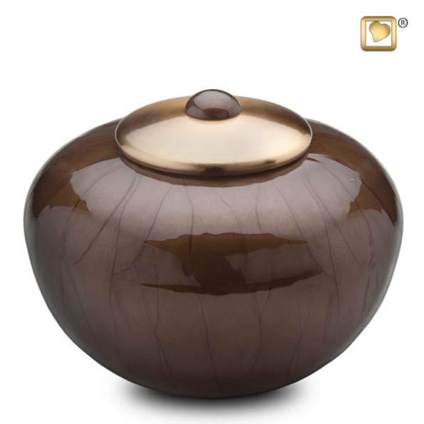 Simplicity Solid Brass Round Bronze Urn