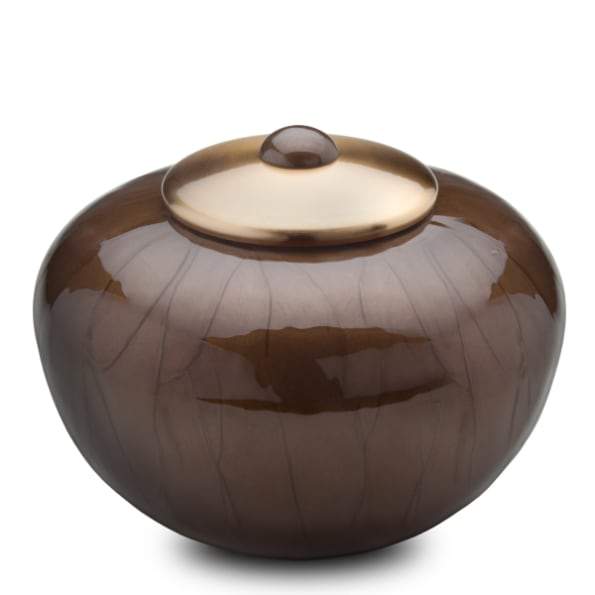 Simplicity Solid Brass Round Bronze Urn 3