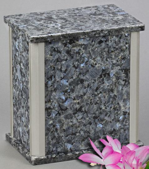 Solitude Blue Pearl Granite Urn 2