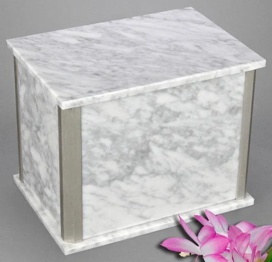 Solitude White Marble Companion Urn 2