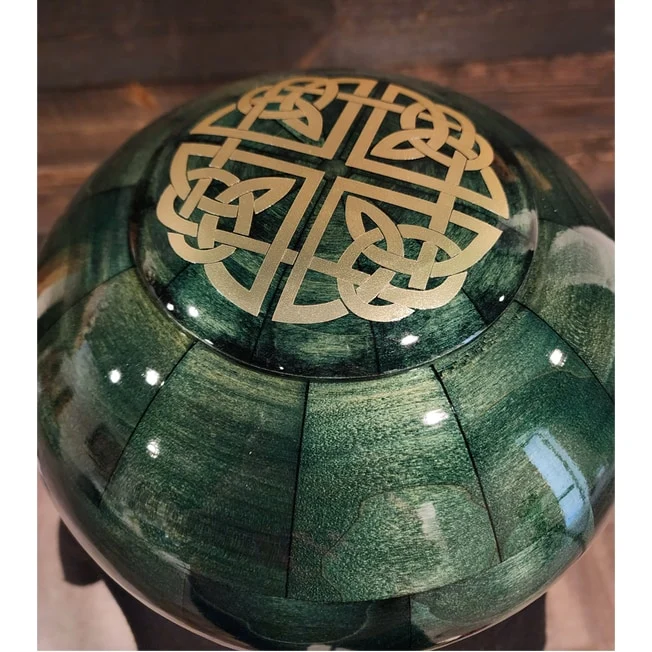 Steve Shannon Wood Celtic Knot Adult Urn 2