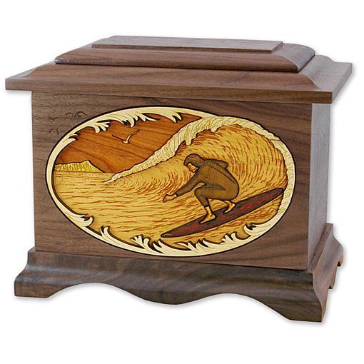 Surfer Wood Urn