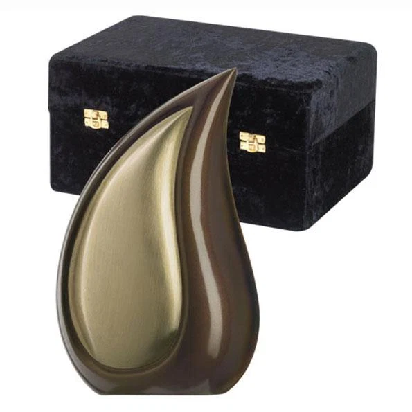 Tear Drop Bronze Tone Cremation Urn