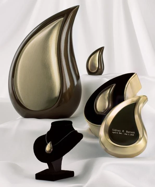 Tear Drop Bronze Tone Cremation Urn 2