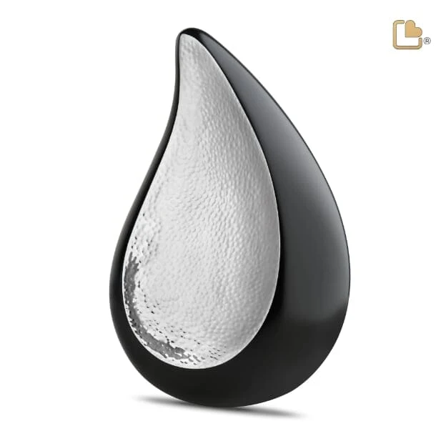 TearDrop Hammered Silver Urn