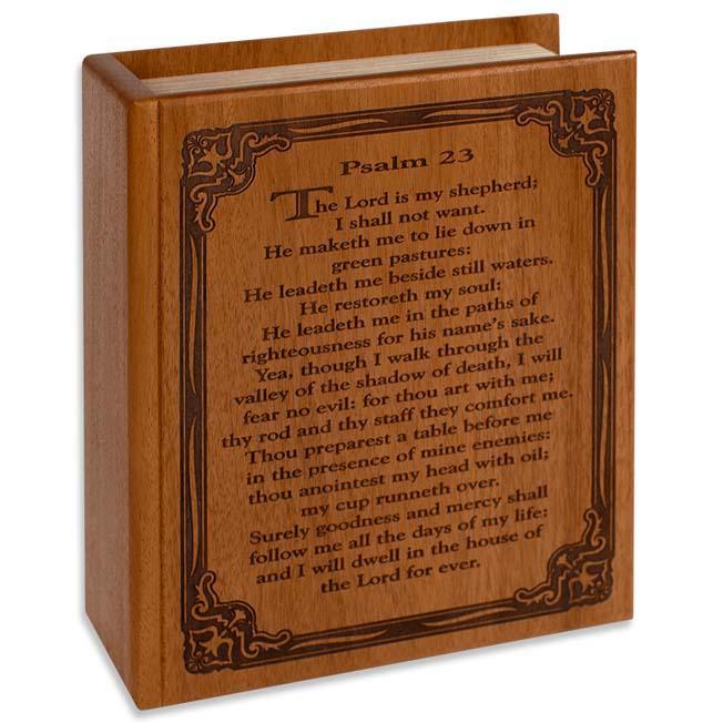 The Bible Psalm 23 Wood Adult Urn
