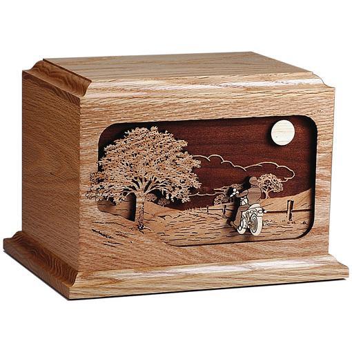 The Motorcycle Ride Home Wood Urn 2