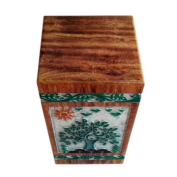 Tree of Life Wooden Adult Cremation Urn 2