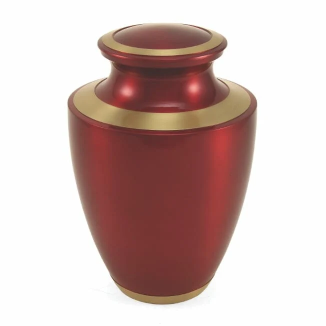 Trinity Crimson Brass Urn