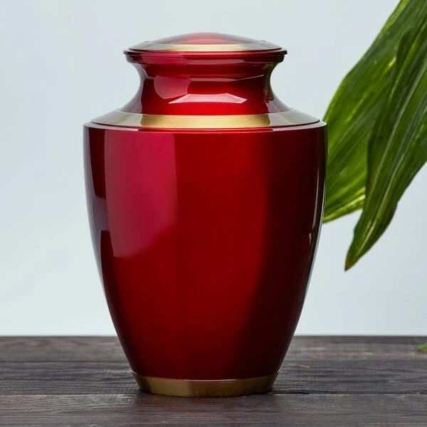 Trinity Crimson Brass Urn 2