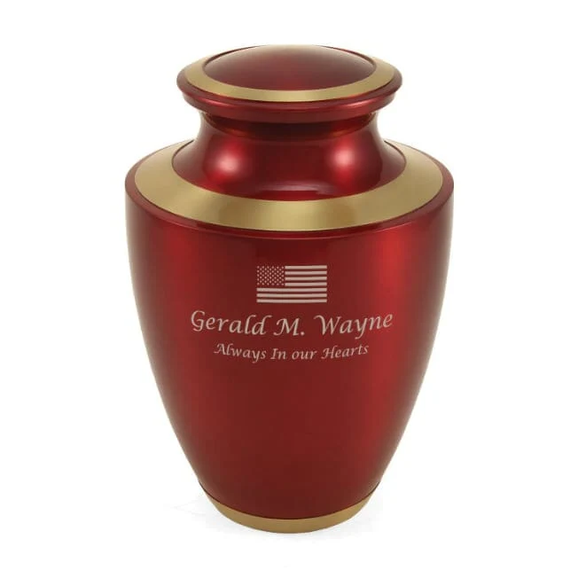 Trinity Crimson Patriotic Urn