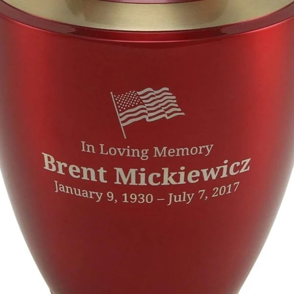 Trinity Crimson Patriotic Urn 2
