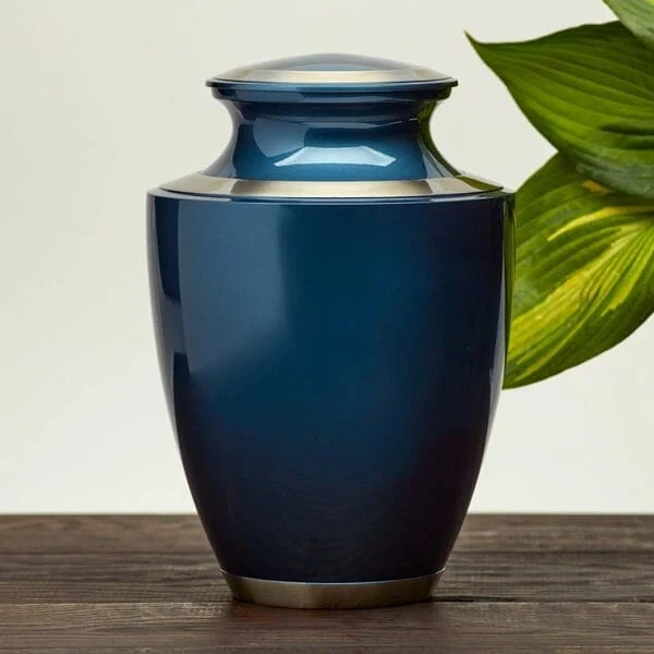 Trinity Moonlight Blue Brass Urn 3