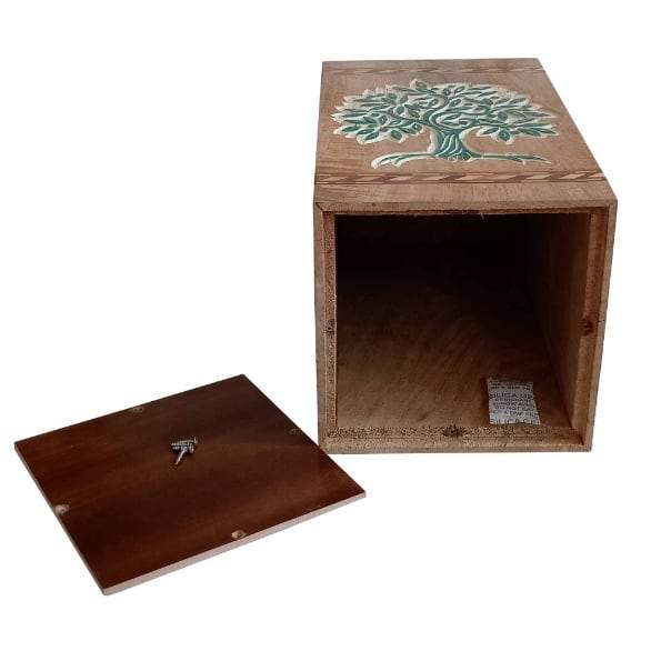 Wooden Urn - Colored Tree of Life 3